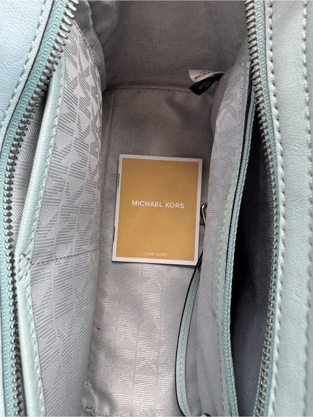 Michael Kors Mint Green Patchwork Leather Satchel
